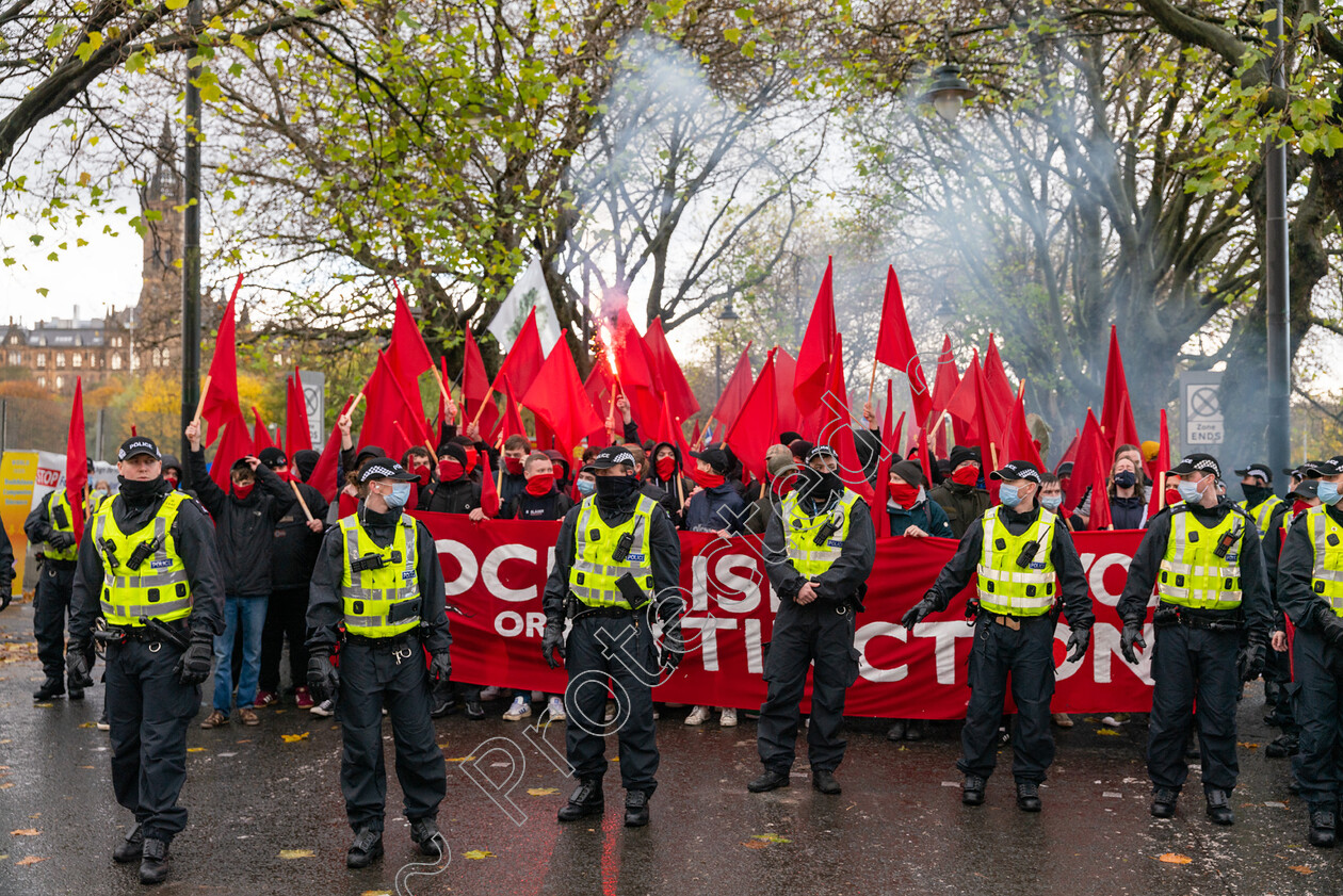 COp26Protesters 
 Protesters take to the streets in Glasgow for COP26, many groups representing, relgious, humanitarian, enviromental, political take part, over 100000 people attend the event. 
 Keywords: COP26, Glasgow, Clmate Crisis, XR, Extinction Rebellion, Deeds not Words, Feminism